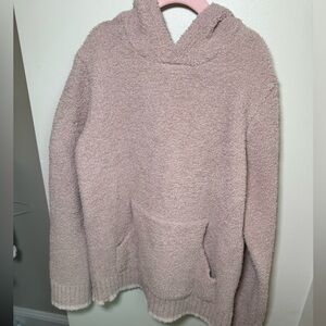 Barefoot Dreams CozyChic Youth Pullover Hoodie Faded Rose Size 8/10